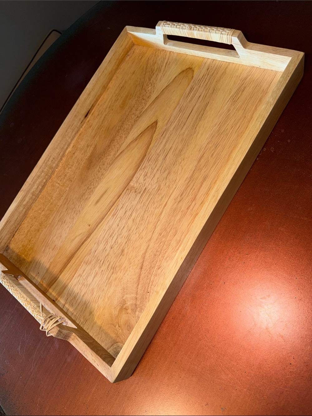 Target Natural Wood Vanity Tray with Handles - Brown